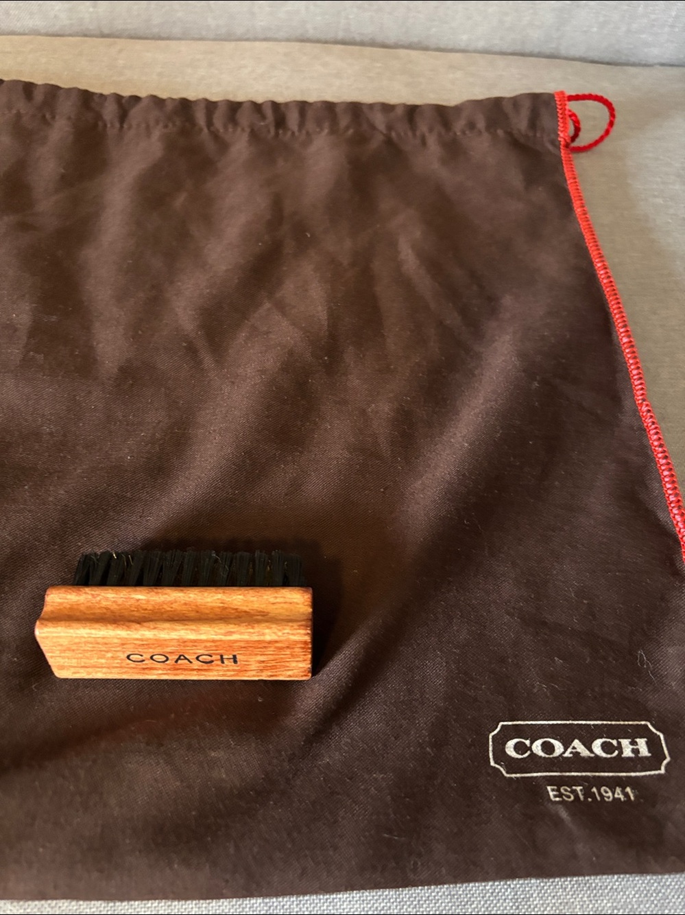 Vintage Coach Dark Brown Suede Shoulder Bag - Picture 5 of 5